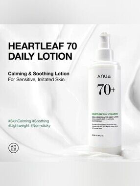 Anua Heartleaf 70 Daily Lotion - Calming Lotion for Sensitive Skin